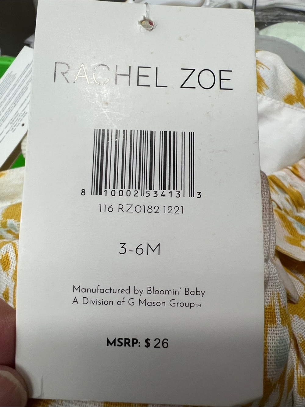Rachel Zoe baby mustard cream aqua jumpsuit with headband size 3-6 months NWT - Picture 9 of 12